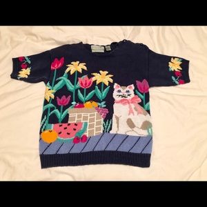 Northern isles hand knit kitty fruit sweater